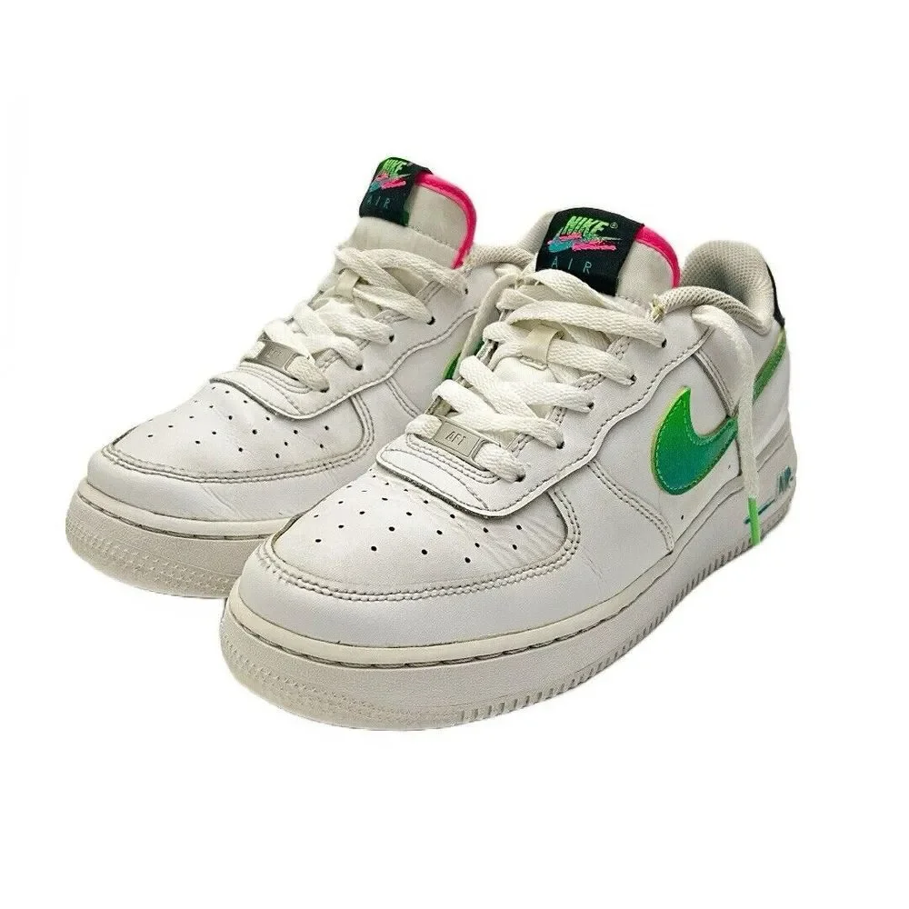Nike Air Force 1 '07 LV8 White Aquamarine Green Strike DJ5154-100 Size US 7Y‎